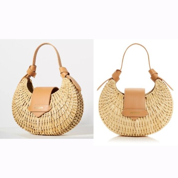 ANTHROPOLOGIE Poolside Croissant Satchel In Brown - Picture 2 of 16